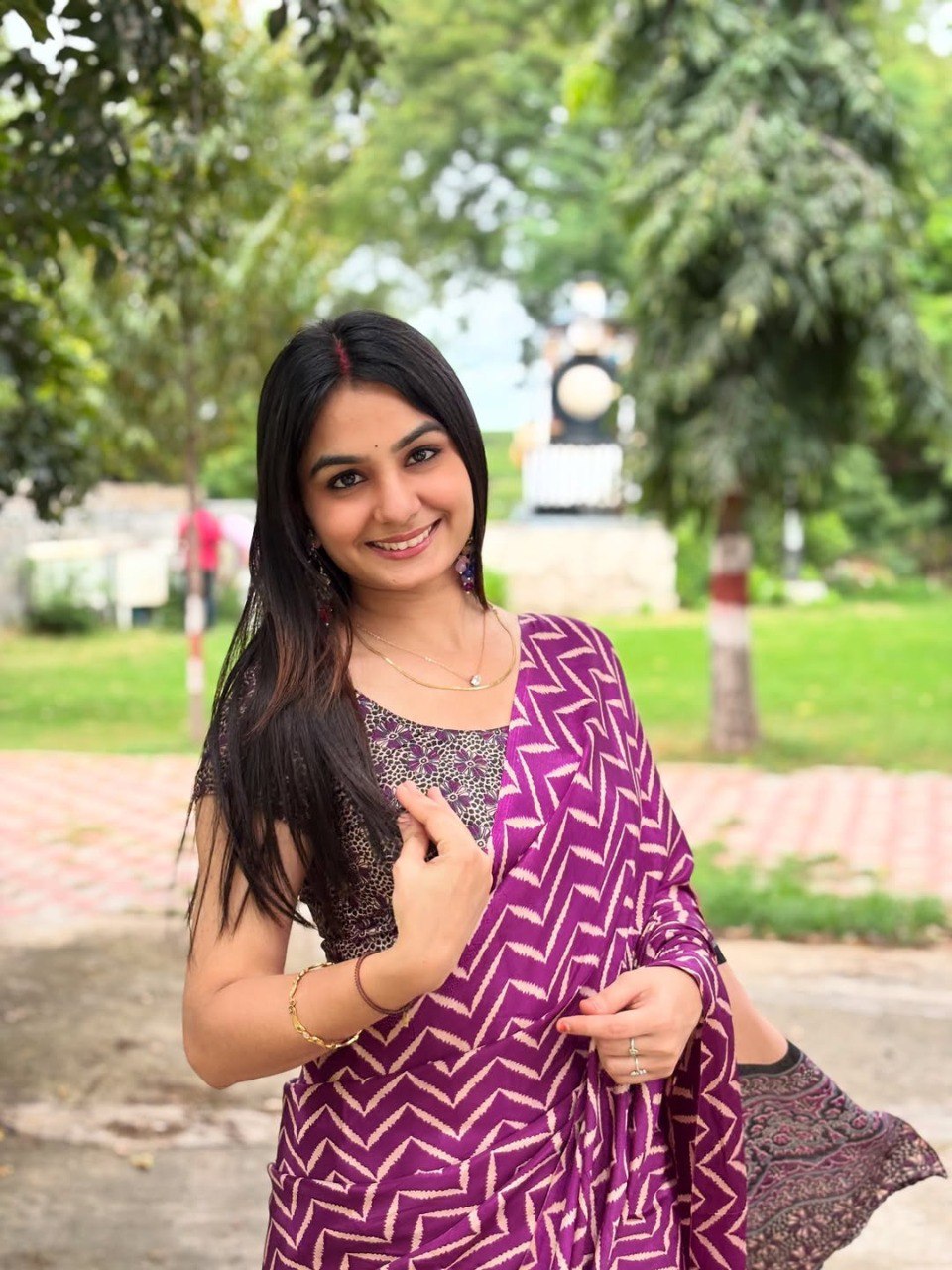 Elegant Ready To Wear Crepe Silk Printed Saree