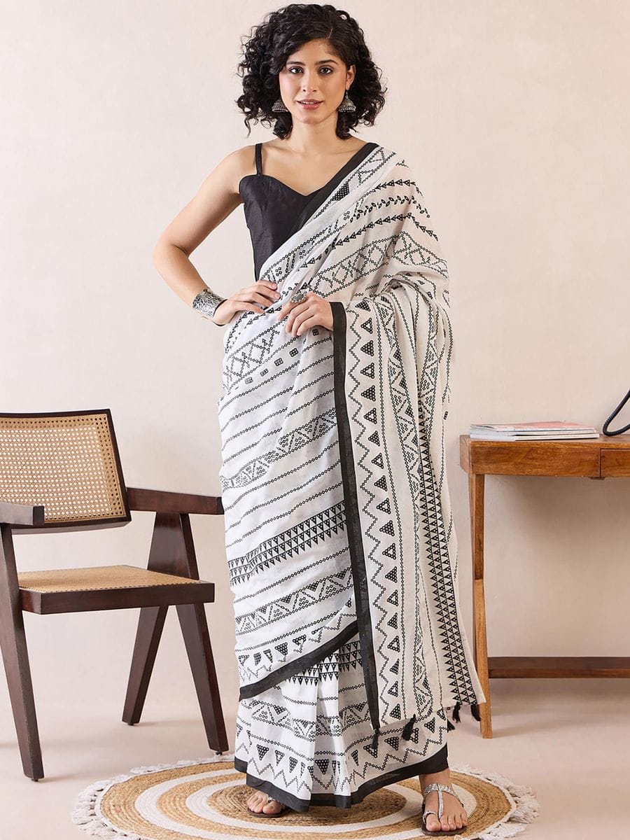 Ready to Wear Mul Cotton Saree with Pocket