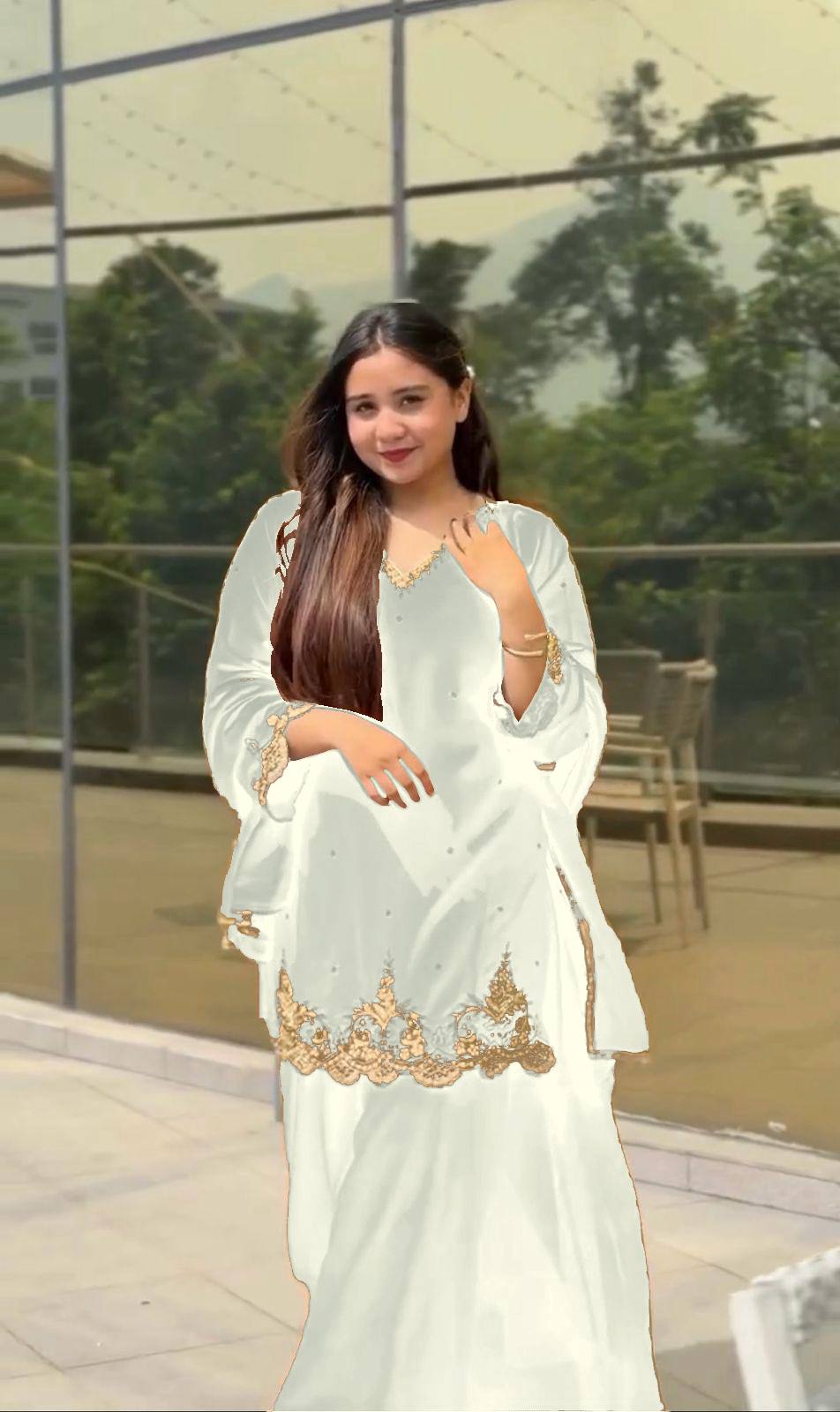 New Designer Party Wear Top Palazzo Set with Fancy Dupatta