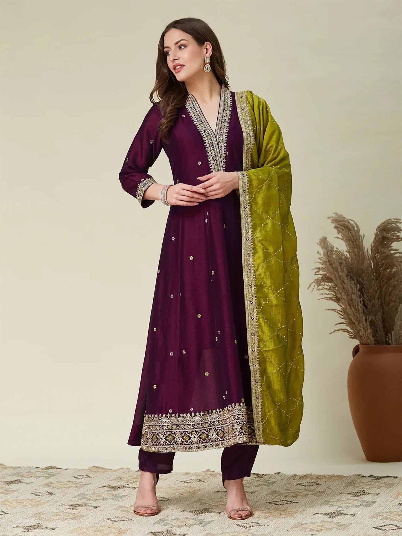 Designer Anarkali Gown with Dupatta