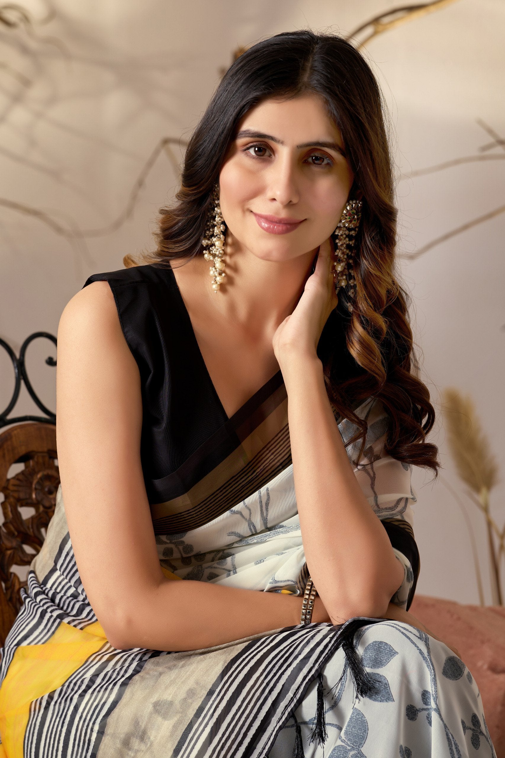 “Nature Muse Soft Georgette Digital Print Saree”