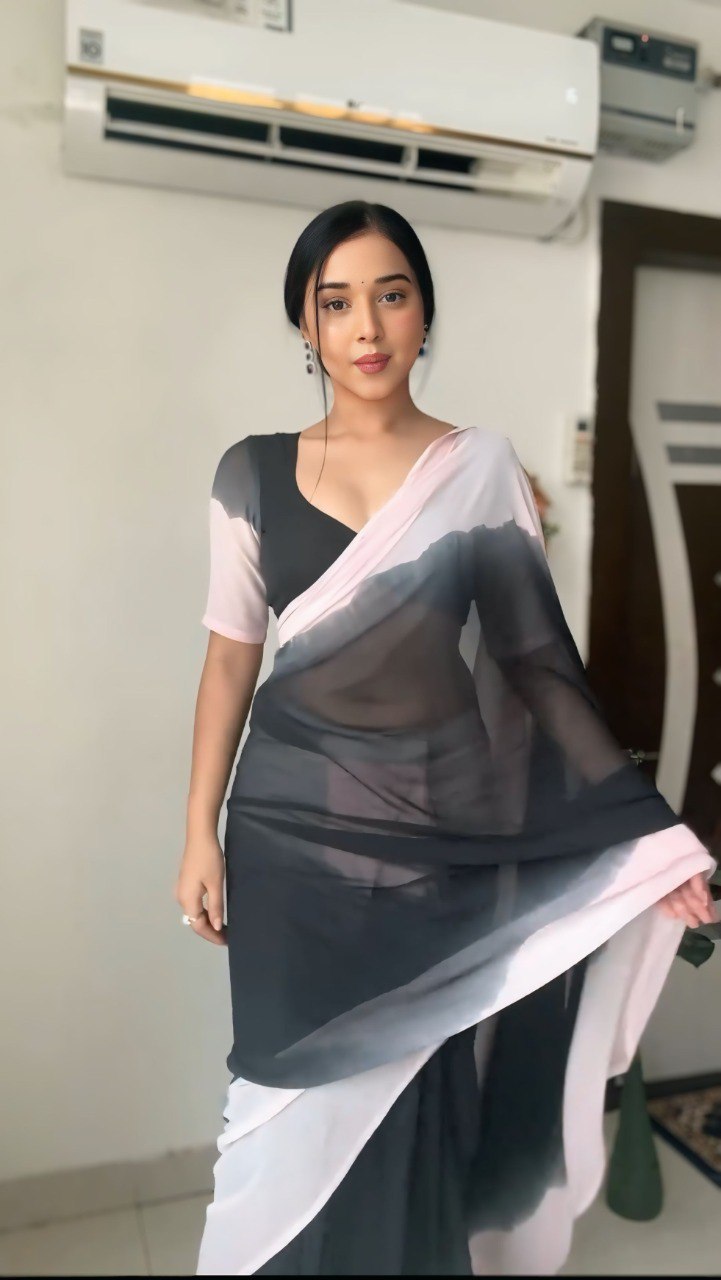 Elegant Ready-to-Wear Georgette Saree
