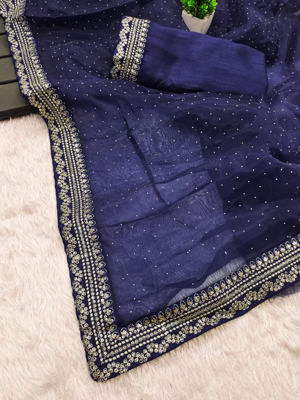Heavy Designer Organza Silk Saree