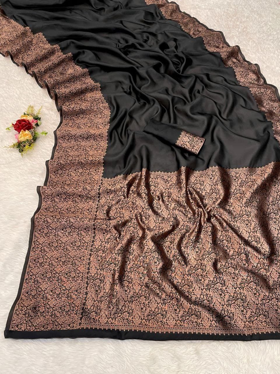 Art Silk Jacquard Border Saree – Wedding & Party Wear