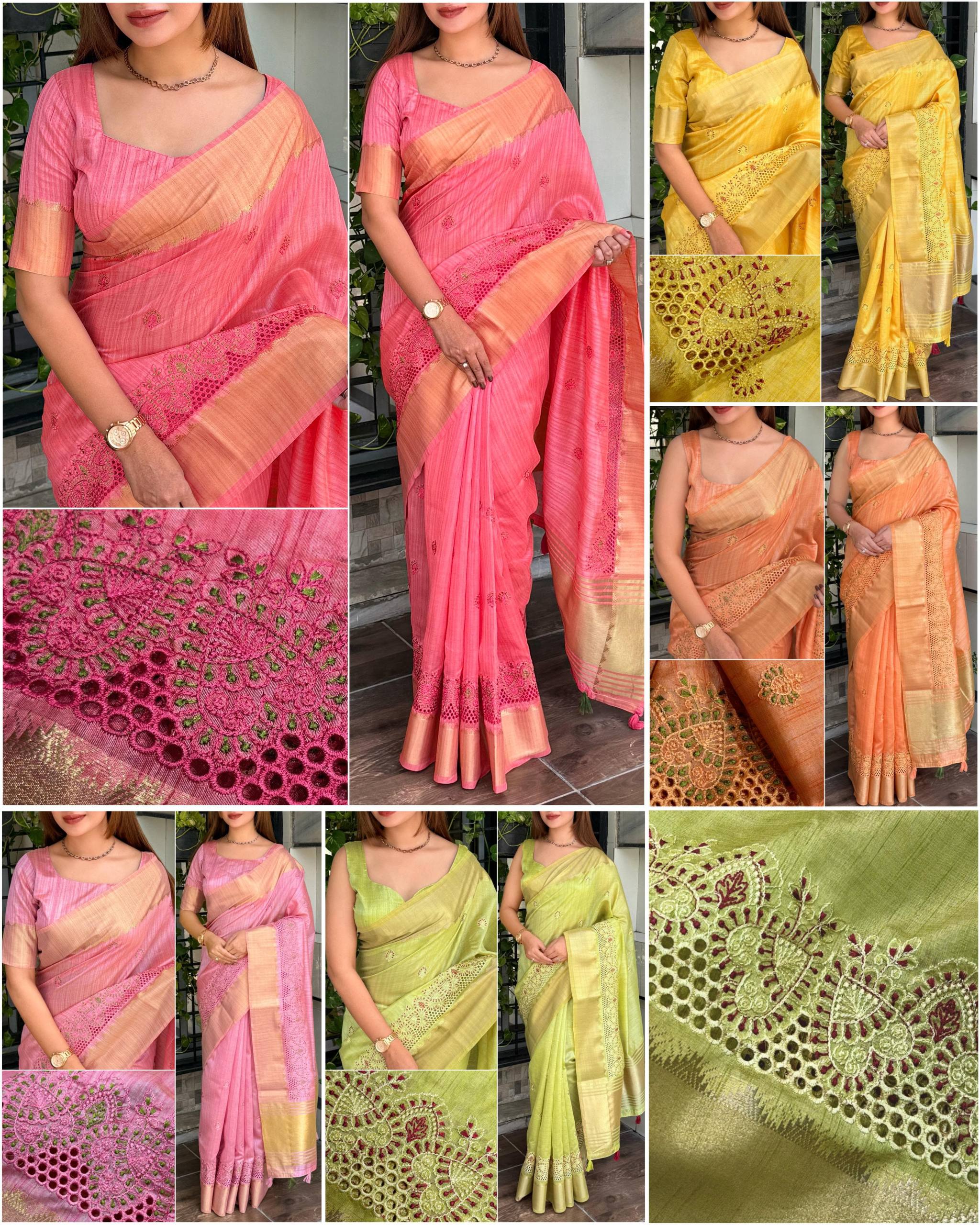 Elegant Assam Silk Cutwork Saree Collection