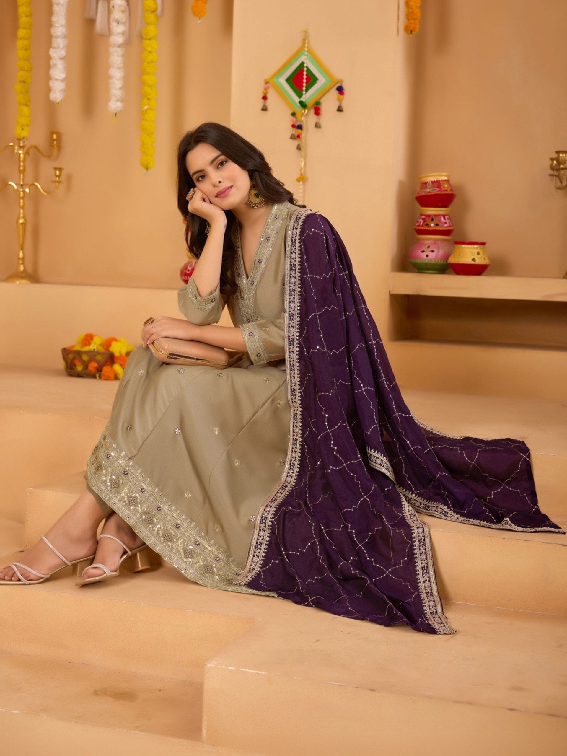 Designer Anarkali Gown with Dupatta