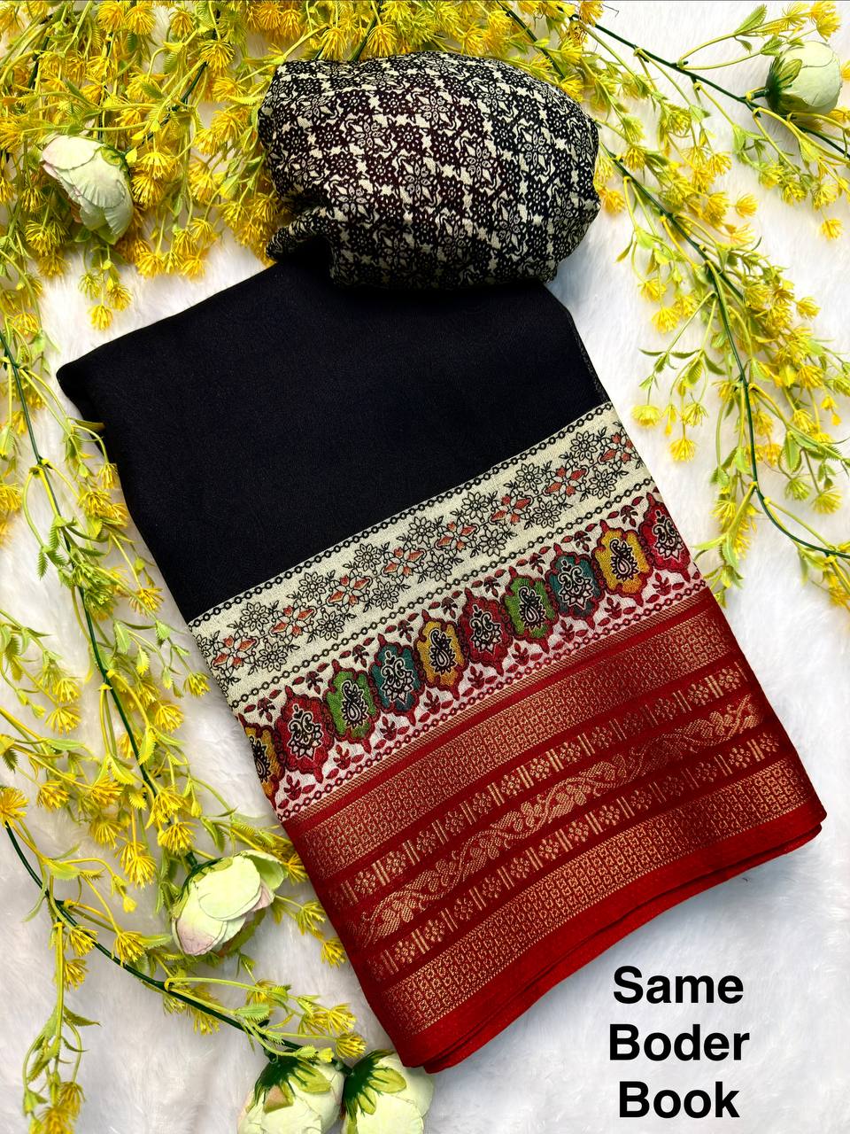 Soft Georgette Saree with Jacquard Border