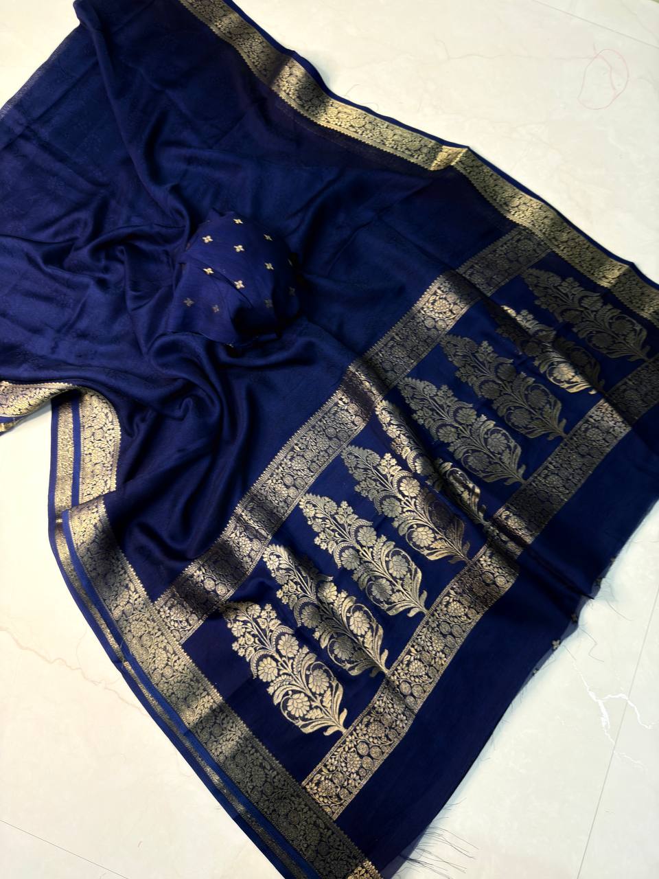 Premium Marshmallow Silk Saree with Jacquard Pallu