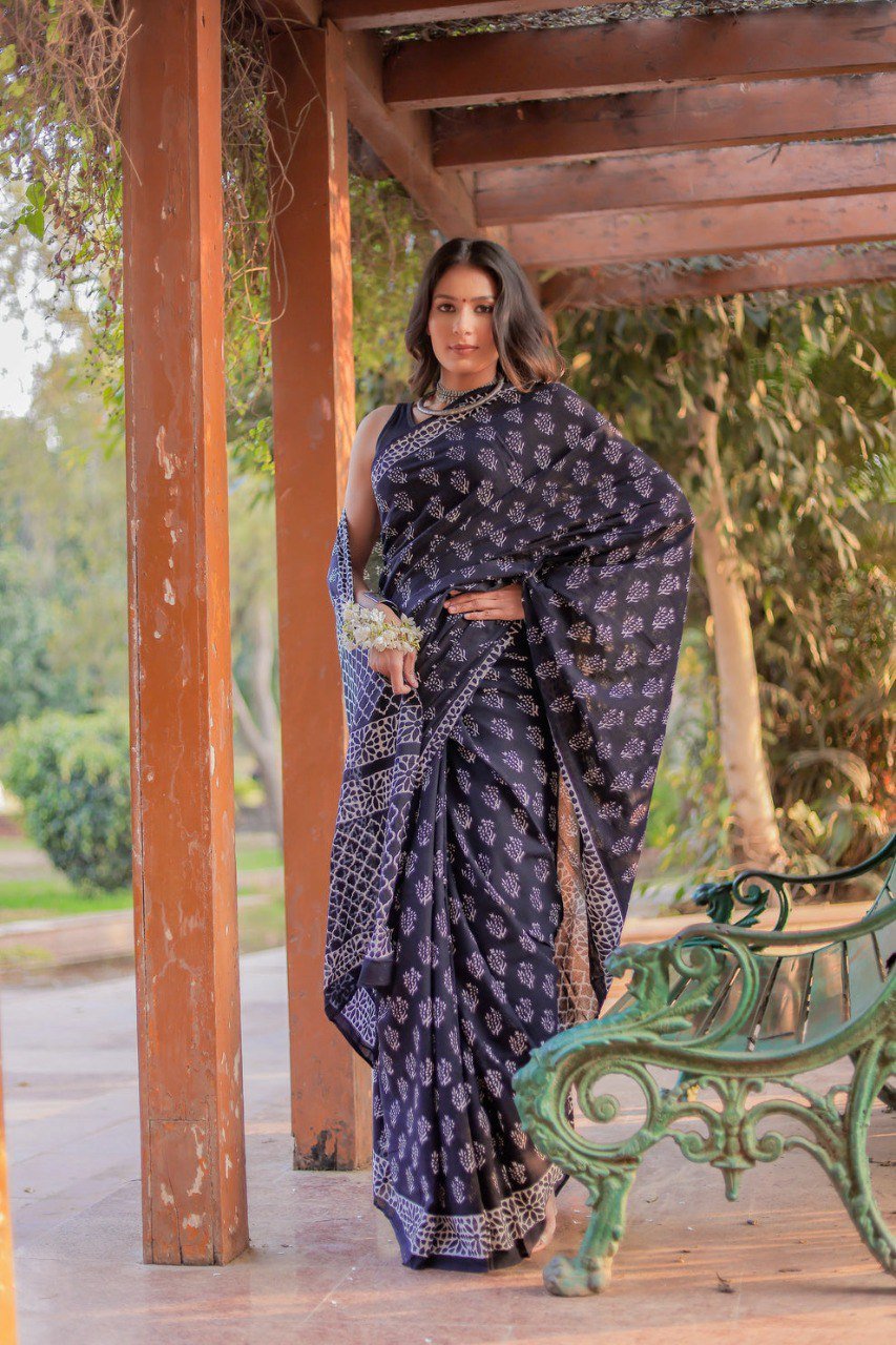 Black Magic Printed Ready Saree