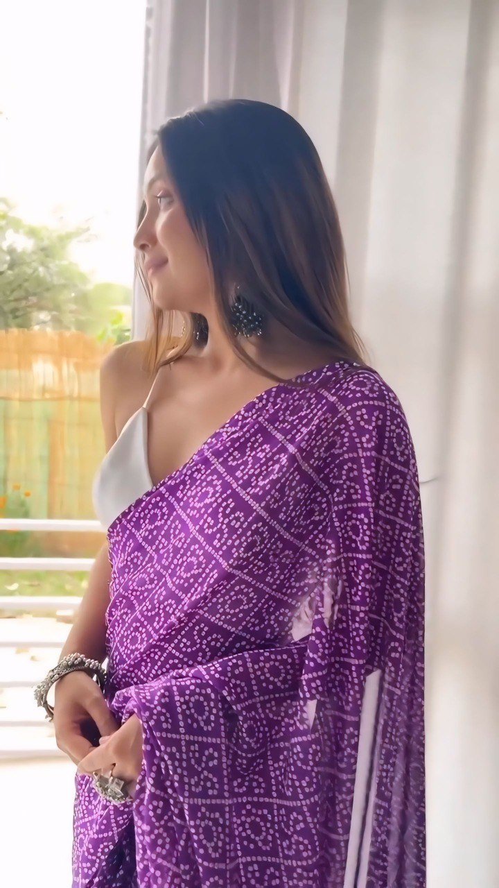 Blue Aura Ready-to-Wear Georgette Printed Saree