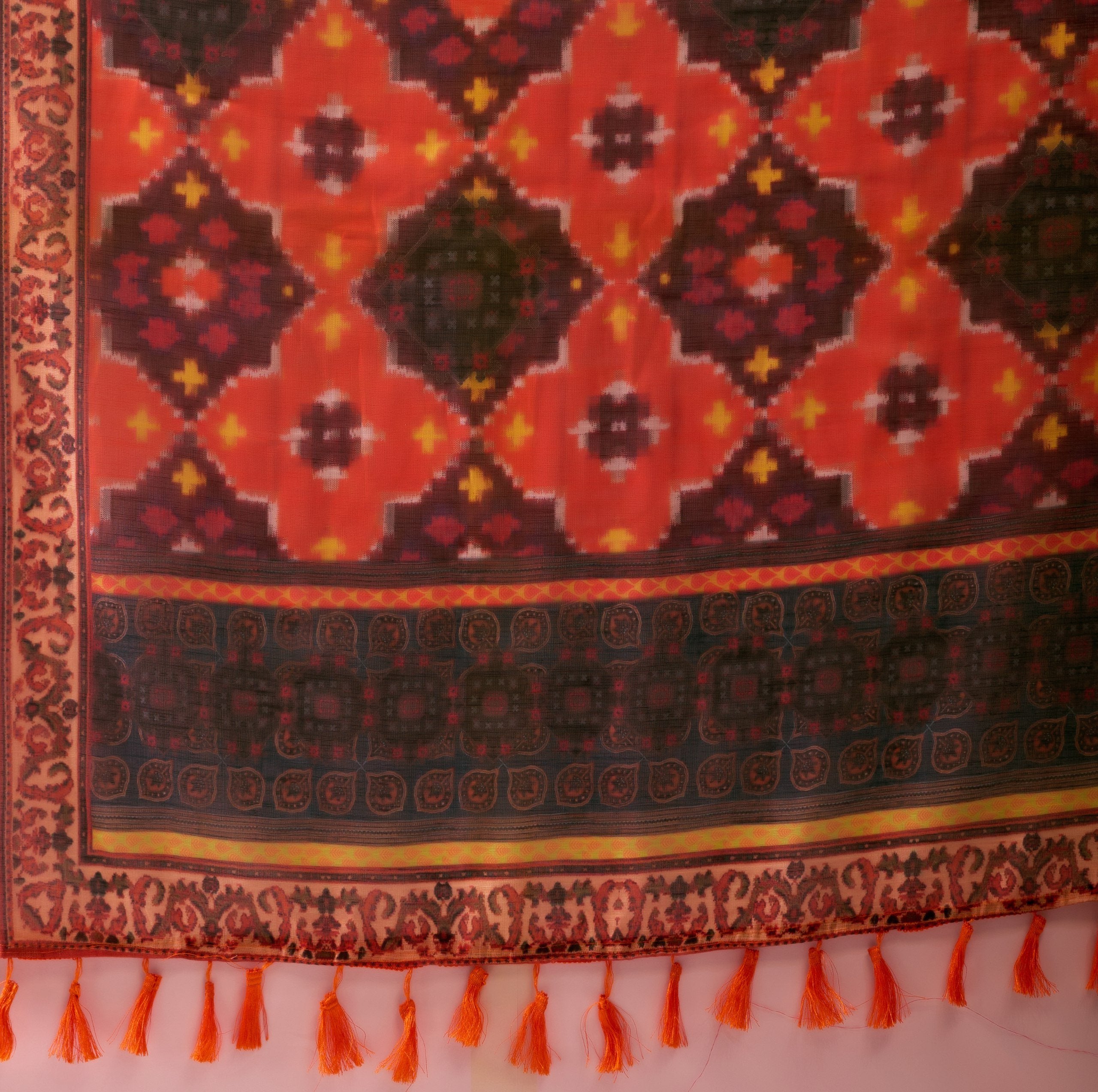 Premium Ikat Elegance in Linen Cotton