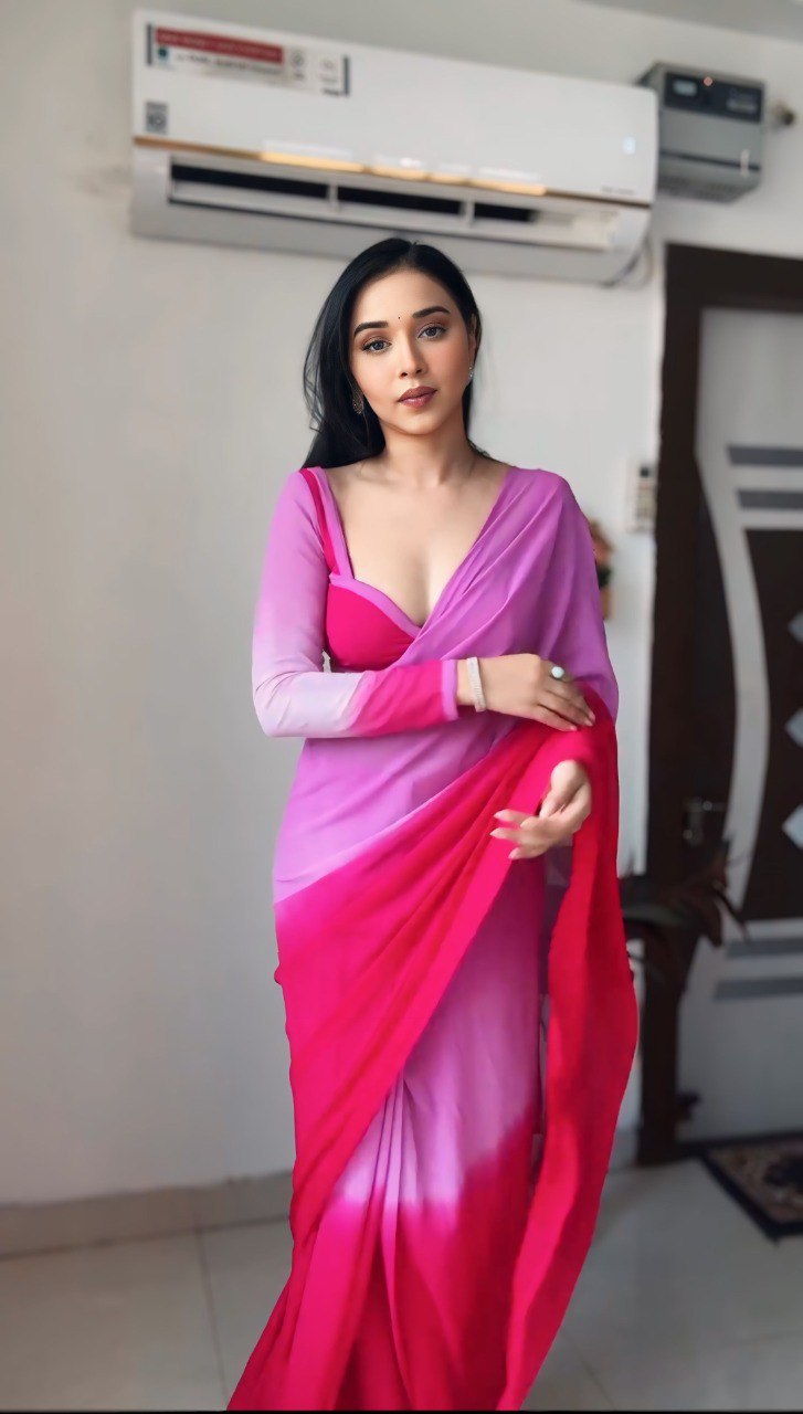 Effortless Style Multicolor Georgette Ready-to-Wear Saree