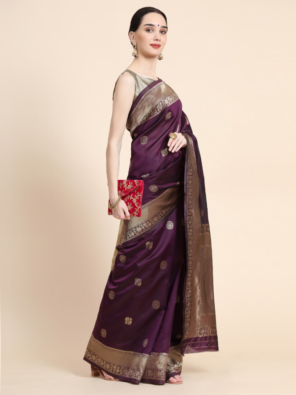 Banarasi Soft Silk Saree with Traditional Zari & Jacquard Work