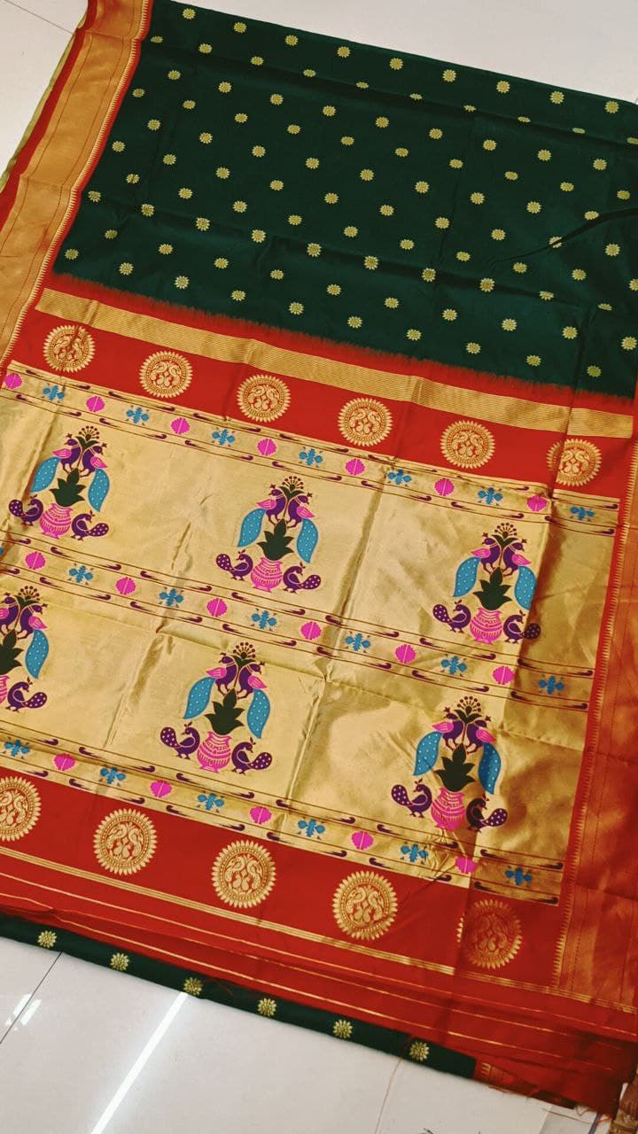 New Design Soft Silk Saree with Golden Jari Work