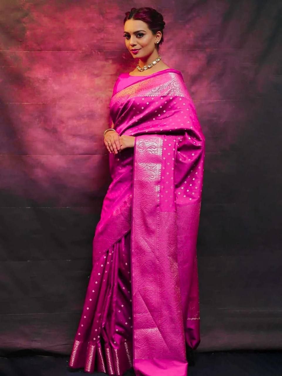 Premium Soft Lichi Silk Saree