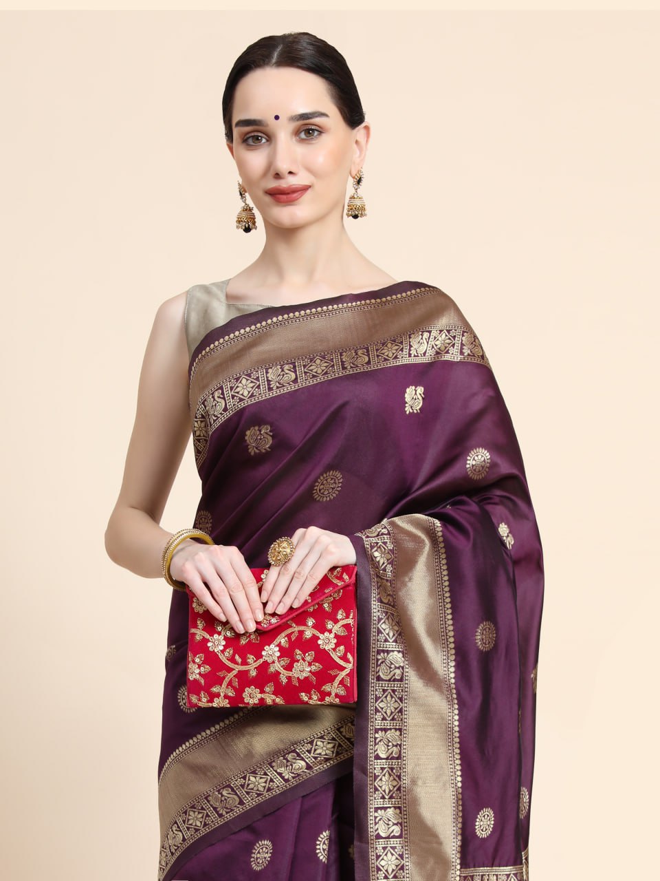 Banarasi Soft Silk Saree with Traditional Zari & Jacquard Work