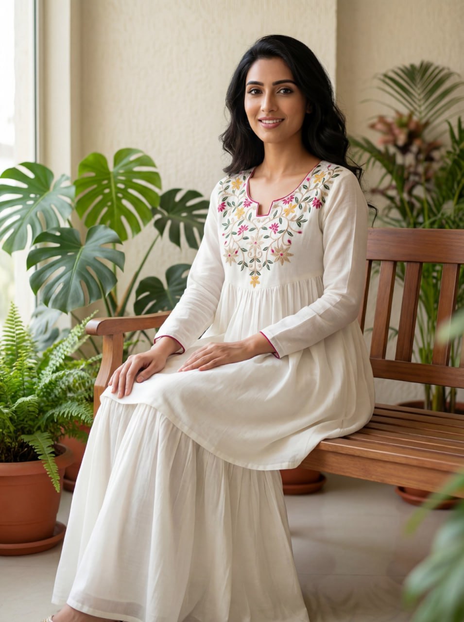 Vichitra Silk Embroidered 2-Piece Suit Set
