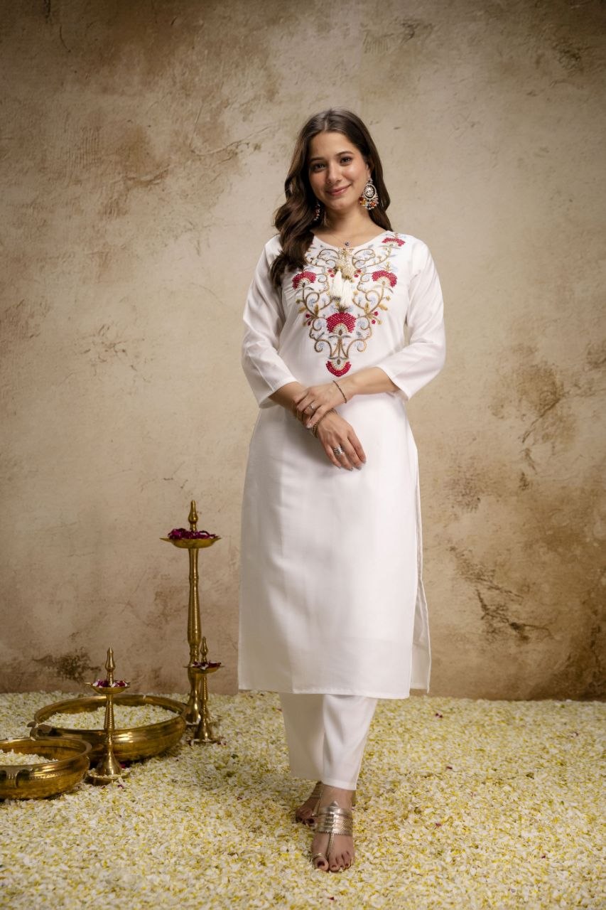 Pure Viscose Chanderi Kurta Set with Bhagalpuri Dupatta