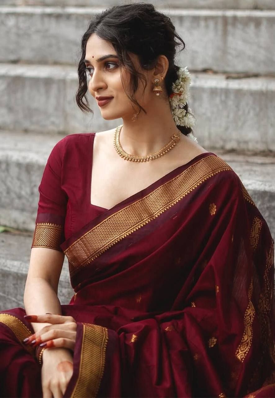 Banarasi Soft Lichi Silk Saree with Rich Pallu & Jacquard Work