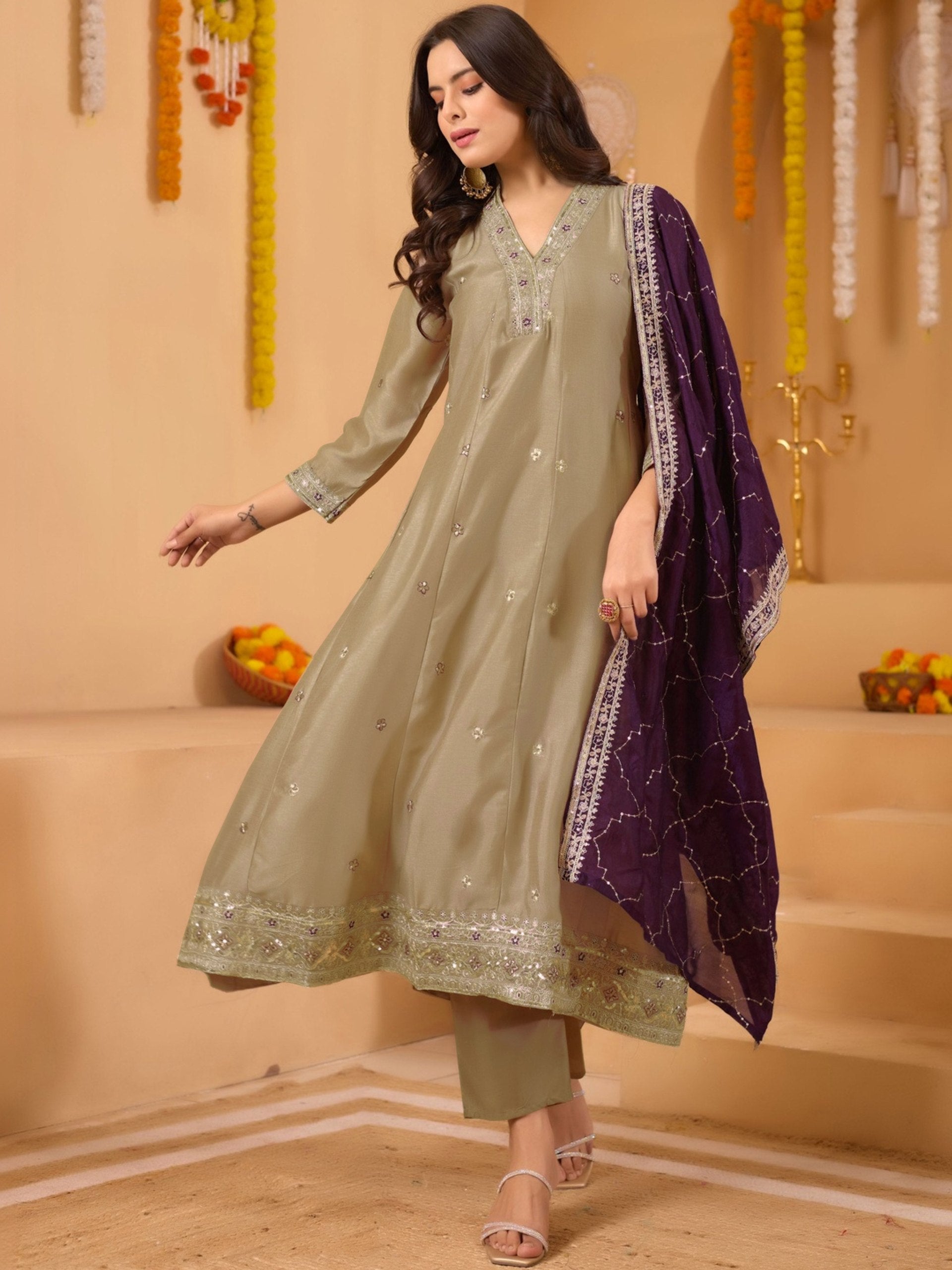 Designer Anarkali Gown with Dupatta