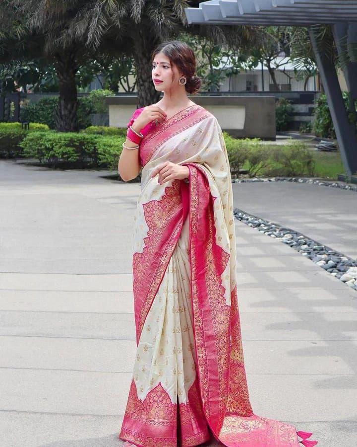 Premium Banarasi Lichi Silk Saree