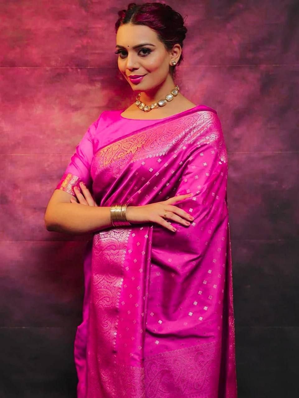 Premium Soft Lichi Silk Saree