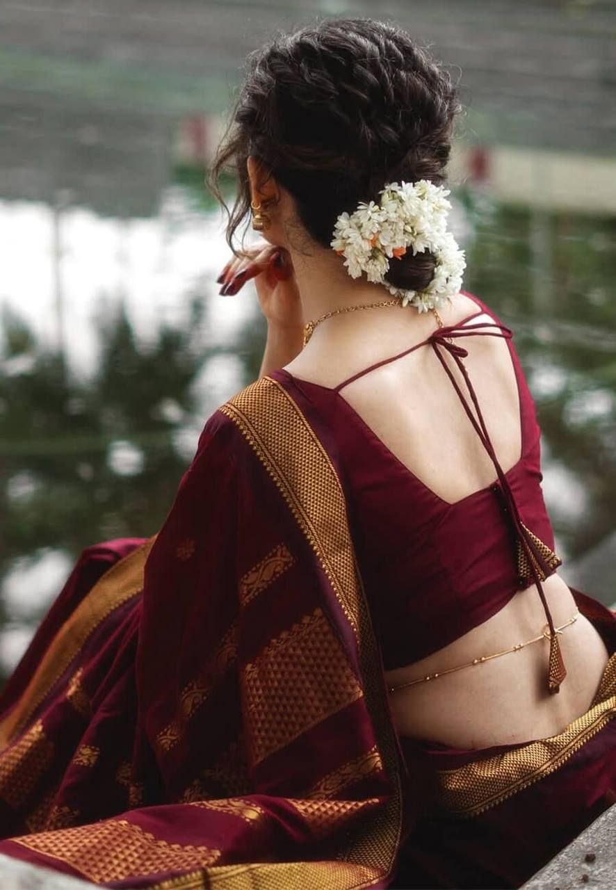 Banarasi Soft Lichi Silk Saree with Rich Pallu & Jacquard Work