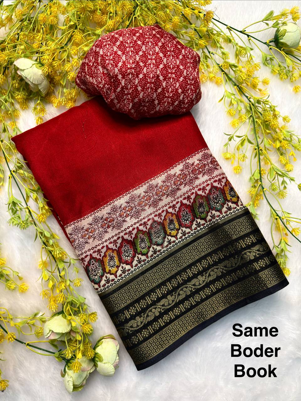 Soft Georgette Saree with Jacquard Border