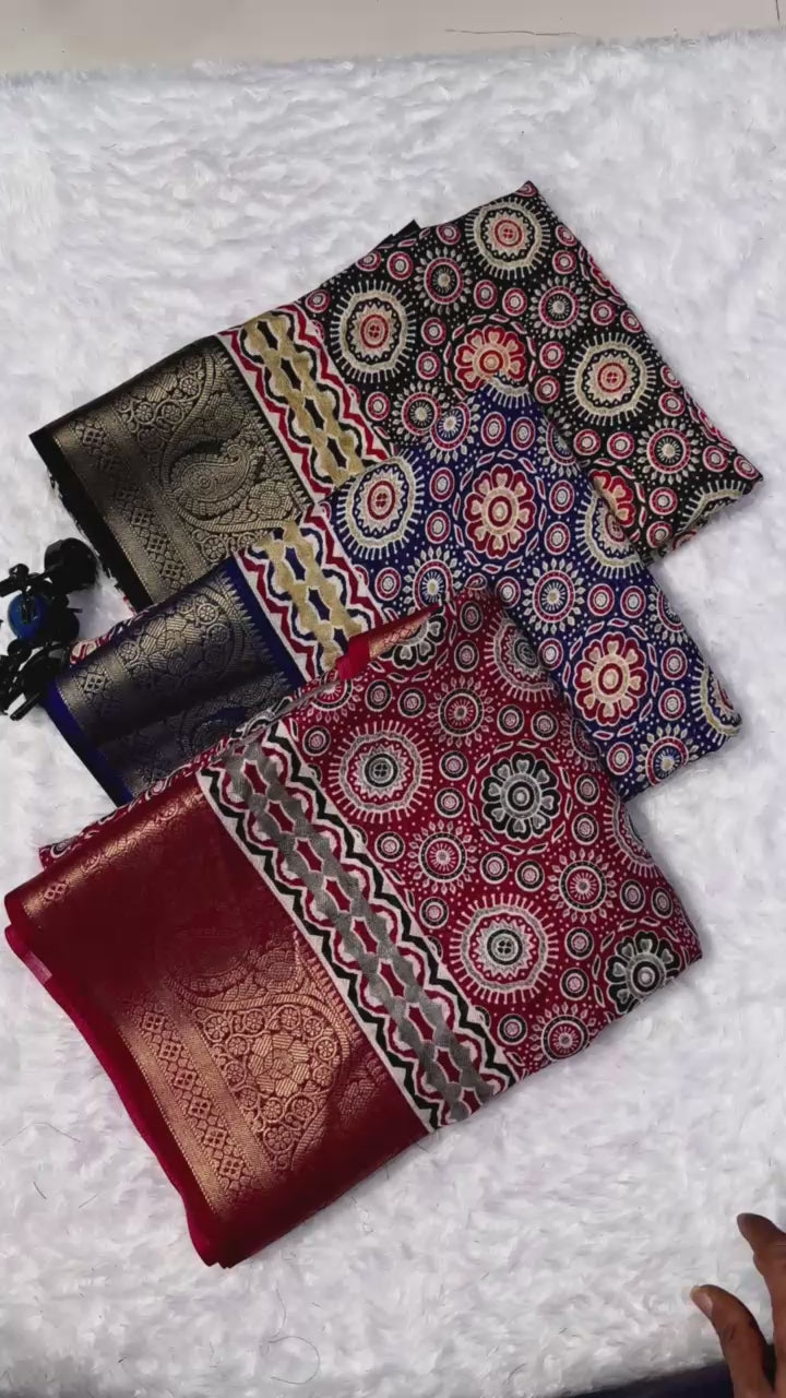 NEW LAUNCH Designer Blooming Foil Saree