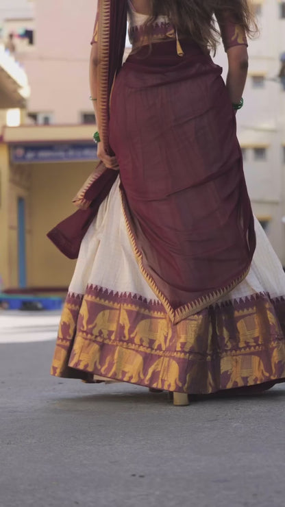 Luxury Celebration Lehenga Set – Zari Work with Stitched Lehenga