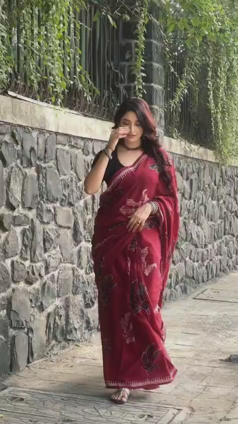 Ready to Wear Mul Cotton Printed Saree with Pocket