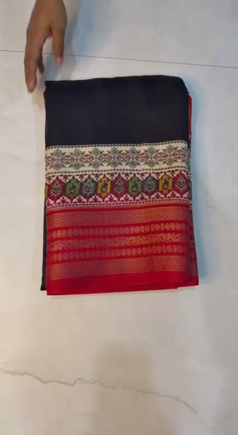 Soft Georgette Saree with Jacquard Border