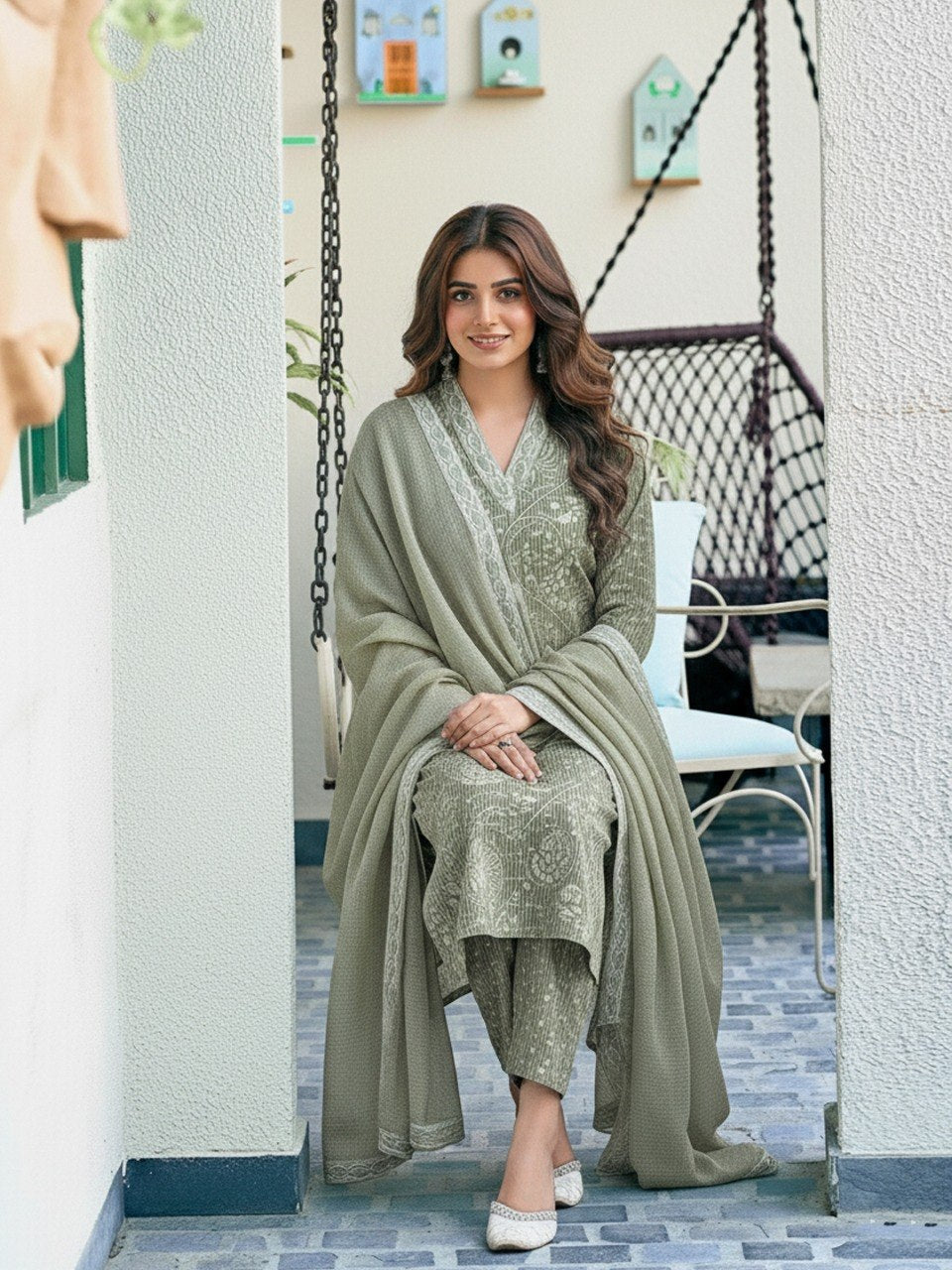 Rayon Printed Kurti Pant Dupatta