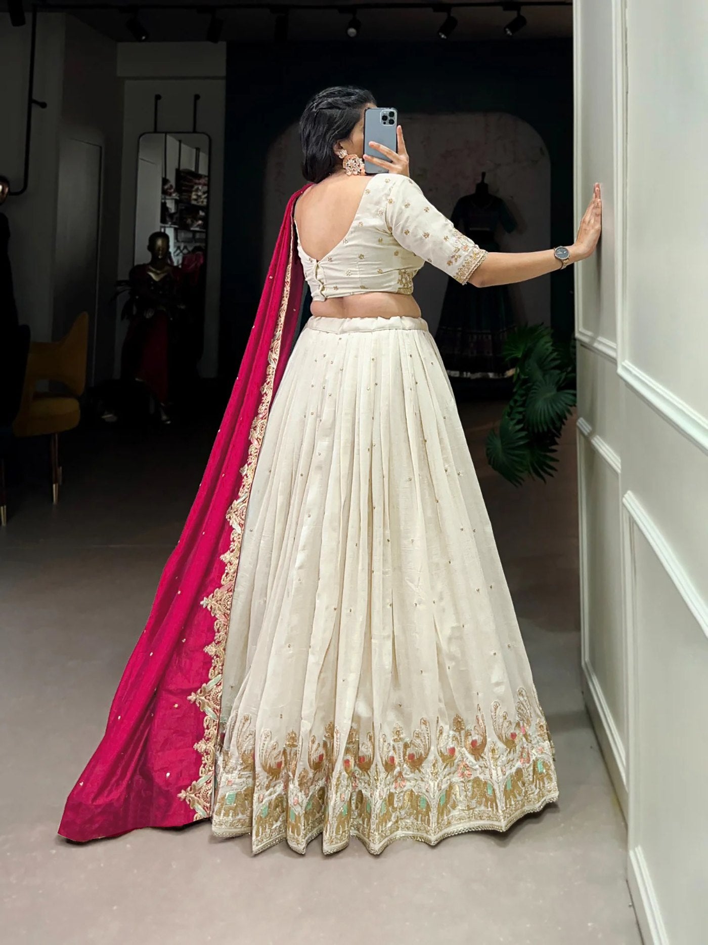 Embellished Semi Stitched Lehenga Choli